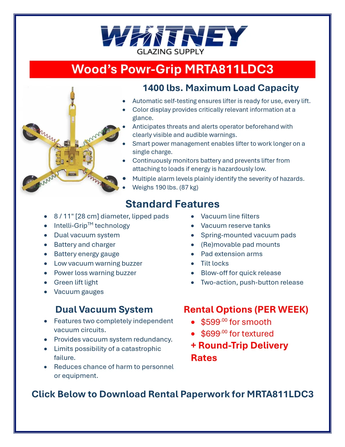 Woodâ€™s Powr-Grip MRTA811LDC3