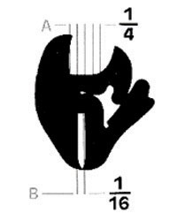 One Piece Self Sealing Rubber Locking Weatherstrip Gasket 50' - Glass to Glass GLR002