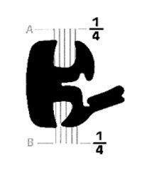 One Piece Self Sealing Rubber Locking Weatherstrip Gasket 50' - Glass to Glass GLR003