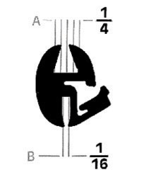 One Piece Self Sealing Rubber Locking Weatherstrip Gasket 50' - Metal to Glass GLR004