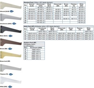 180 Series Regular-Duty Brackets