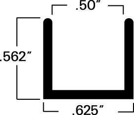 U Channel for Single or Triple Track Systems