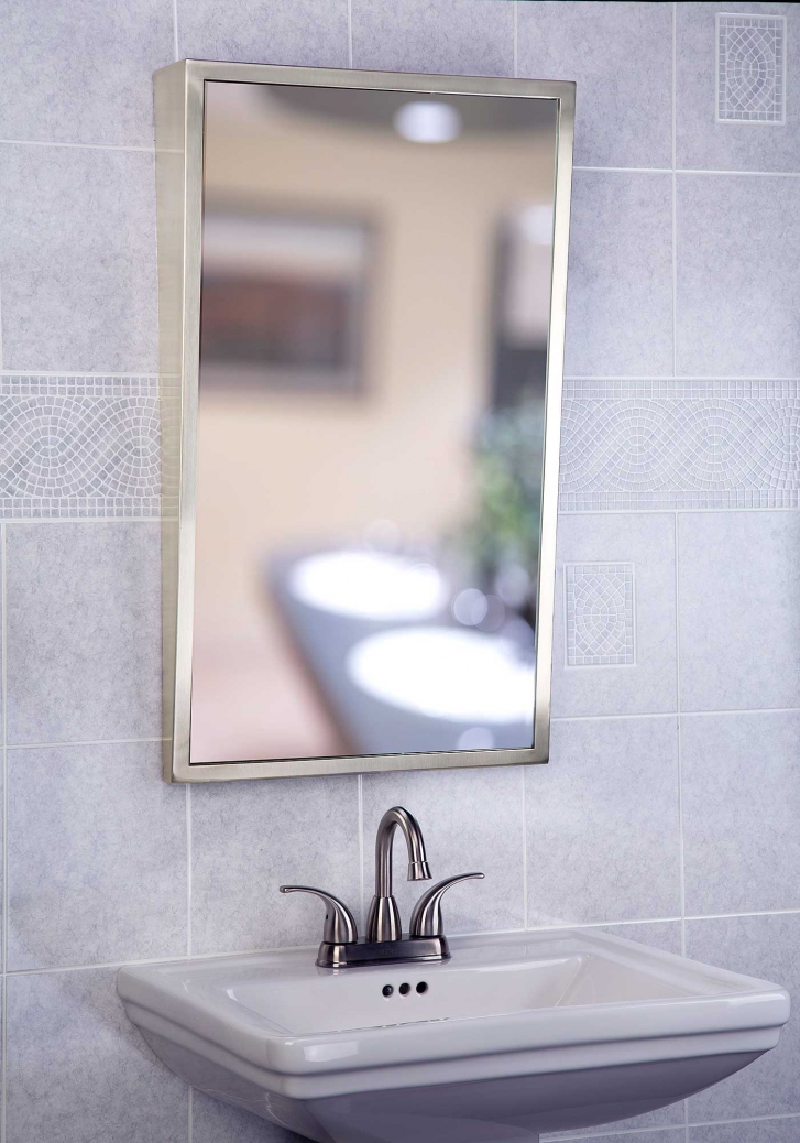 Stainless Steel ADA Solid Fixed Tilt Mirror