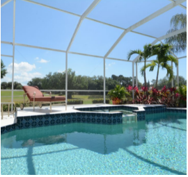 Charcoal Fiberglass Pool & Patio