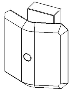 135° 1/2" Glass Clamp