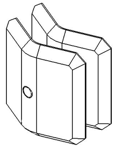 135° Inside 1/2" Glass Clamp