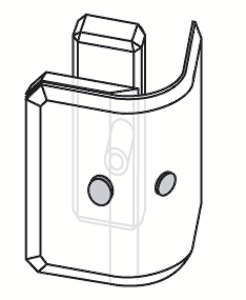 90° 1/2" Glass Clamp