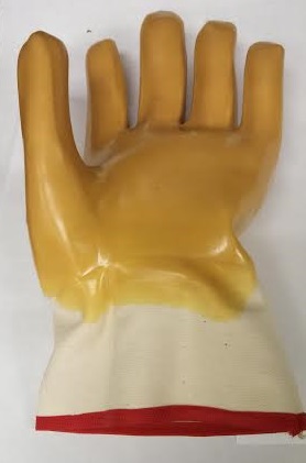Yellow Glass Gloves With Cuff