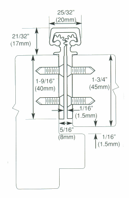 "Quality Imports" HD Full Mortice 450lb Rated Roton-Style Hinge with No Inset
