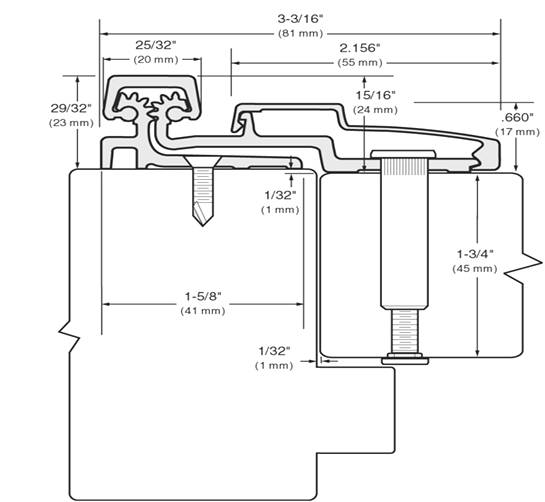 "Quality Imports" HD Full Surface 450lb Rated Roton-Style Hinge