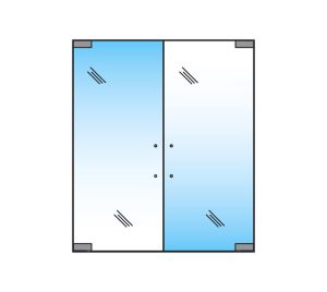ALVA E2 - Dual-Swing Door Opening - Standard 39" and Below Door - HO90